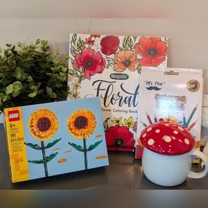 *Lego Sunflowers, Crayola Floral Coloring Book and Accessories*